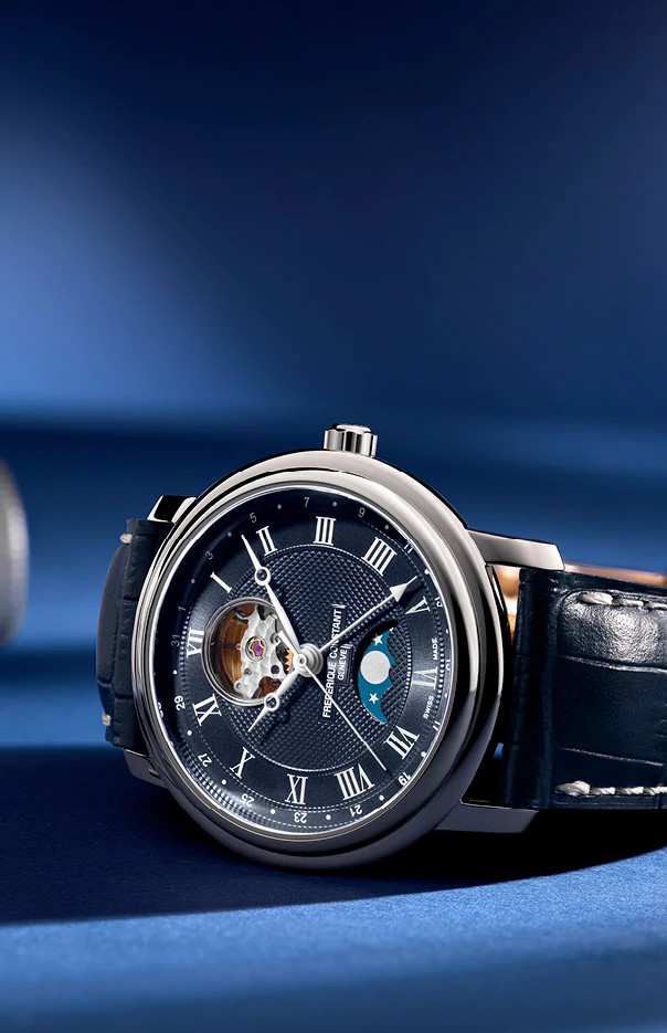 【みーちゃん】　FREDERIQUE CONSTANT Classics Heart Beat Moonphase Date Watch FC-335MCNW4P26